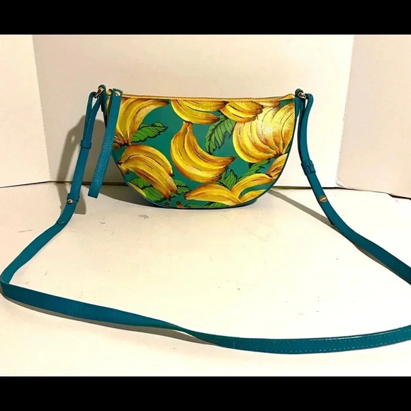 Handmade painted multicolor leather crossbody bag - Picture 11 of 12